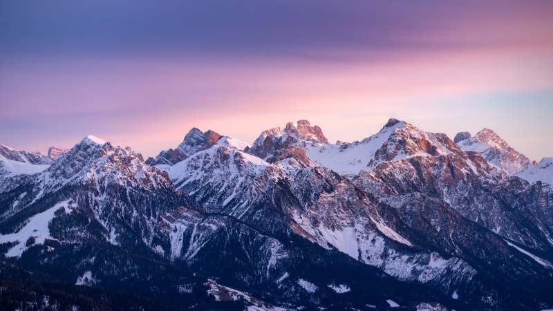 Snow mountains Gradient sky