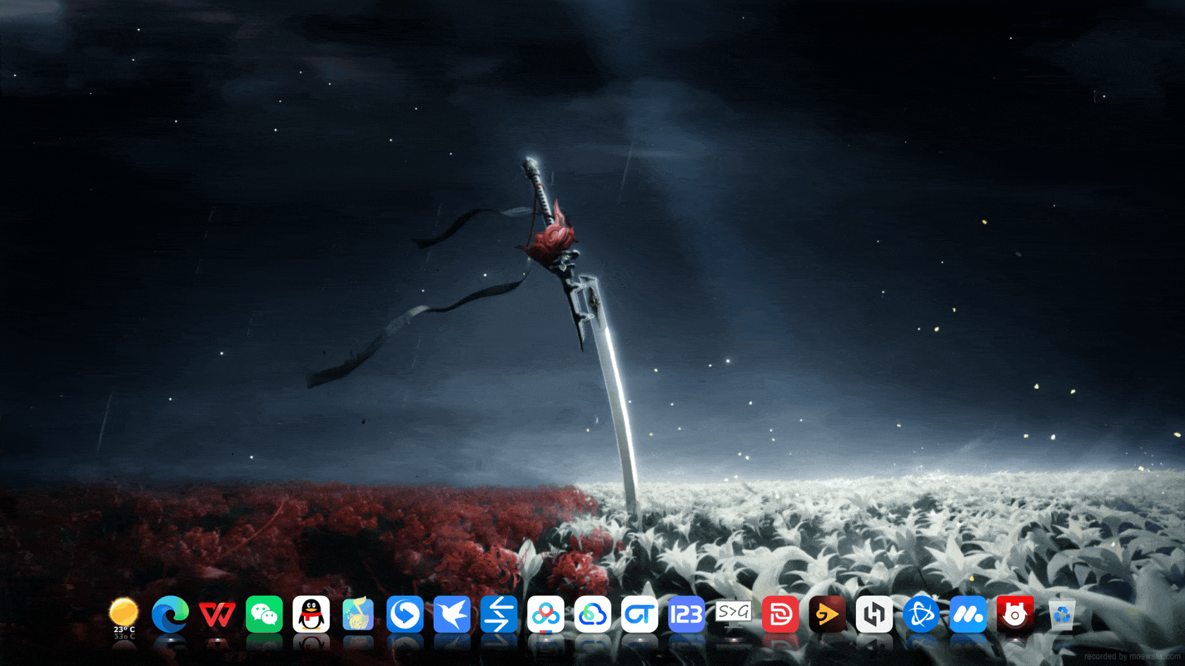 Katana Flowers Field NieR: Automata X Naraka Live Wallpaper